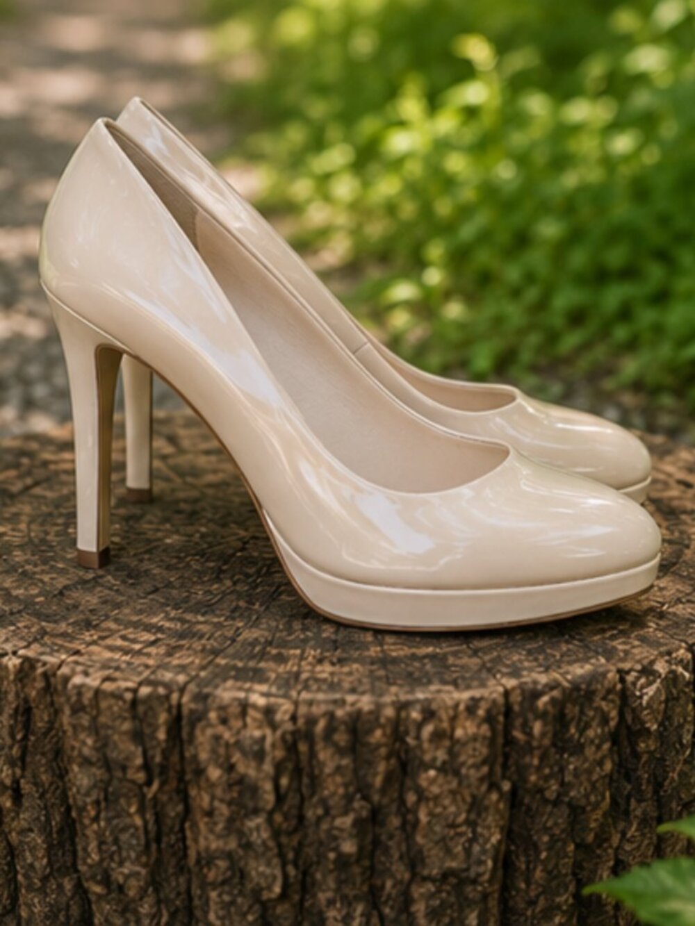 ALDO Nude Patent Heels | US 9 EU 40 - Picture 4 of 5